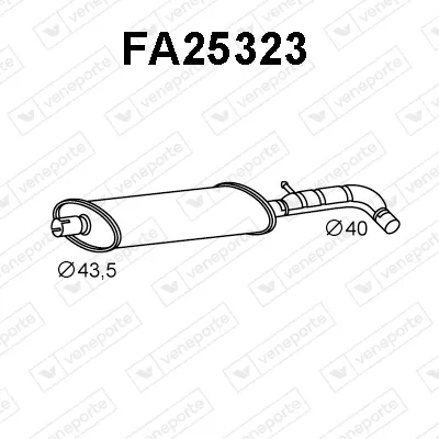 silenciador del medio Fiat PUNTO · Fiat PUNTO Convertible