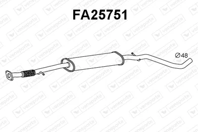 silenciador del medio Fiat PANDA · Fiat 500 · Fiat 500 C