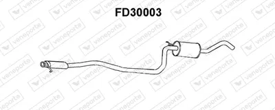 silenciador del medio Ford FIESTA III