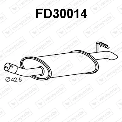 Silenciador posterior Ford FIESTA III