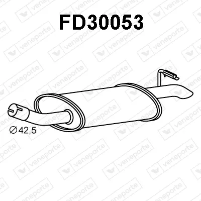 Silenciador posterior Ford FIESTA III