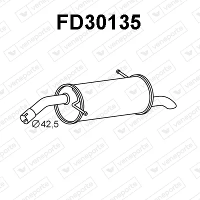 Silenciador posterior Ford FIESTA VI · Ford FIESTA VI Van