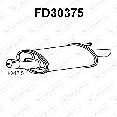 Silenciador posterior Ford FIESTA IV · Mazda 121 III