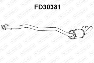 Presilenciador Ford FIESTA Box Body/MPV