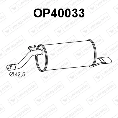 Silenciador posterior Opel CORSA D · Opel CORSA D Hatchback Van · Opel CORSA E