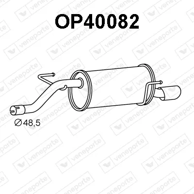 Silenciador posterior Opel CORSA D · Opel CORSA D Hatchback Van · Opel CORSA E