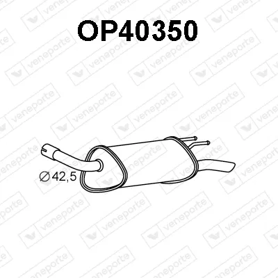 Silenciador posterior Opel CORSA B · Vauxhall CORSA Mk I