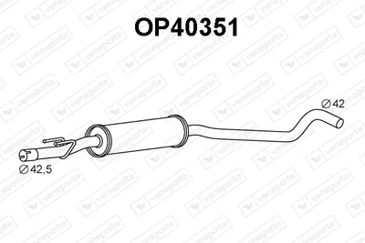 silenciador del medio Opel CORSA B · Vauxhall CORSA Mk I