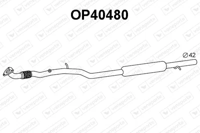 silenciador del medio Opel AGILA · Vauxhall AGILA Mk I