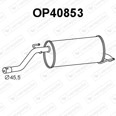 Silenciador posterior Opel CORSA D · Opel CORSA D Hatchback Van · Opel CORSA E
