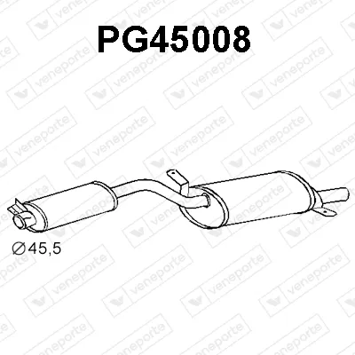 Silenciador posterior Peugeot 504 Pickup