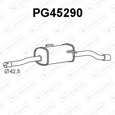 Silenciador posterior Peugeot 206+