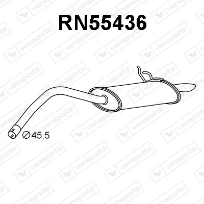 Silenciador posterior Nissan KUBISTAR Van · Renault KANGOO · Renault KANGOO Express