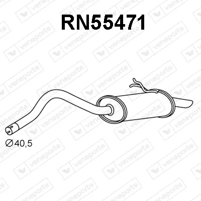 Silenciador posterior Nissan KUBISTAR Van · Renault KANGOO · Renault KANGOO Express