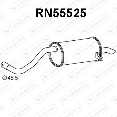 Silenciador posterior Renault MODUS / GRAND MODUS · Renault CLIO III · Renault CLIO III Grandtour