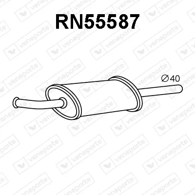 silenciador del medio Renault TWINGO I