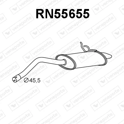 Silenciador posterior Nissan KUBISTAR Van · Renault KANGOO · Renault KANGOO Express