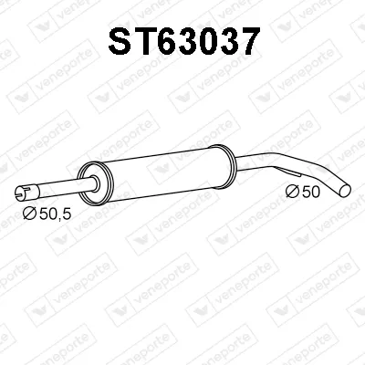 silenciador del medio Seat CORDOBA · Seat IBIZA II · Seat CORDOBA Vario