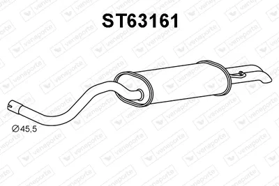 Silenciador posterior Seat TOLEDO II · Skoda OCTAVIA I · Skoda OCTAVIA I Combi
