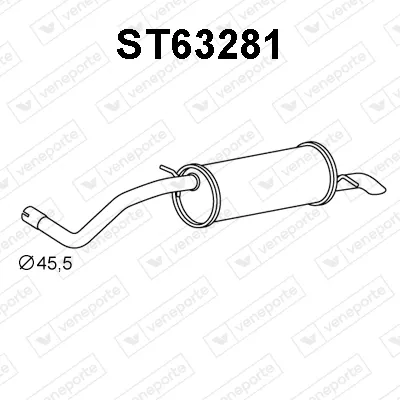 Silenciador posterior Seat CORDOBA · Skoda FABIA I Combi · Skoda FABIA I Praktik