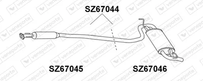 Silenciador posterior VENEPORTE SZ67044