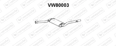silenciador del medio Vw SANTANA · Vw PASSAT B2 · Vw PASSAT B3/B4