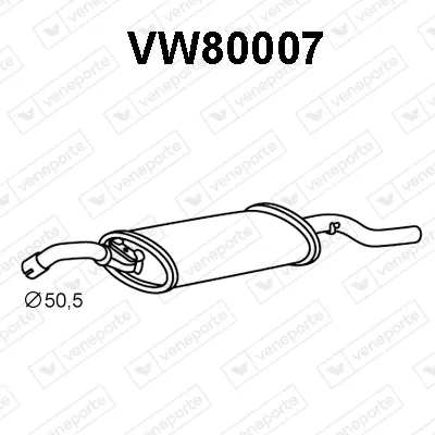 Silenciador posterior Vw GOLF II