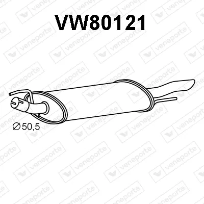 Silenciador posterior Vw GOLF III Cabriolet · Vw GOLF III · Vw GOLF IV Cabriolet