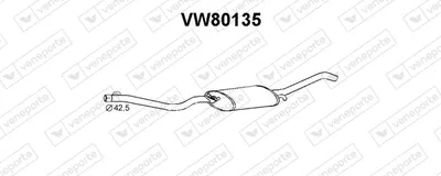 Silenciador posterior Vw JETTA II