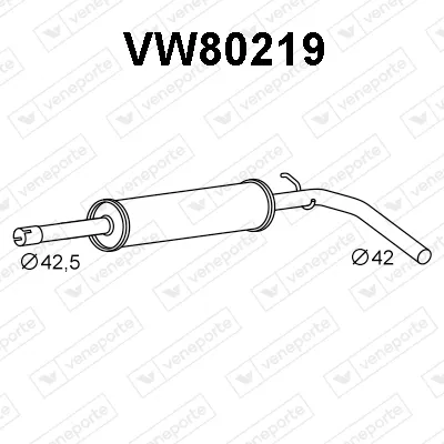 silenciador del medio Vw POLO III · Vw POLO