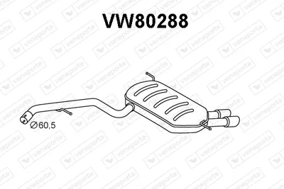 Silenciador posterior VENEPORTE VW80288