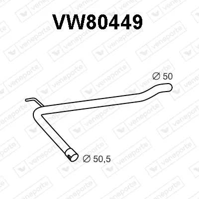 Tubo de escape Vw TRANSPORTER T4 Bus · Vw TRANSPORTER T4 Van · Vw TRANSPORTER T4 Platform/Chassis (70E, 70L, 70M, 7DE, 7DL, 7D