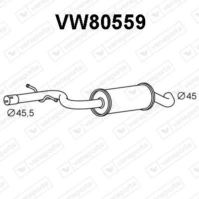 silenciador del medio Vw GOLF V · Vw GOLF PLUS V