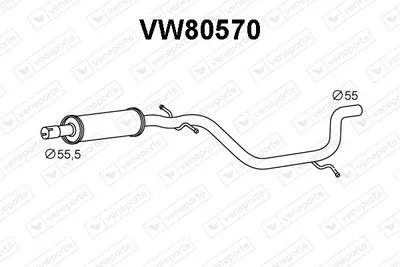 silenciador del medio Skoda OCTAVIA II · Skoda OCTAVIA II Combi · Vw JETTA III