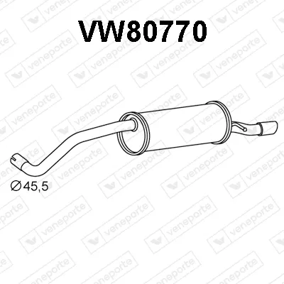 Silenciador posterior Vw POLO V · Vw POLO Van