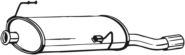 Silenciador posterior Peugeot 206 Hatchback · Peugeot 206+ · Peugeot 206 Van