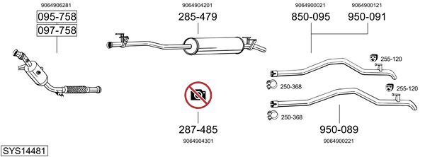Sistema de gases de escape Mercedes-Benz SPRINTER 3,5-t Platform/Chassis