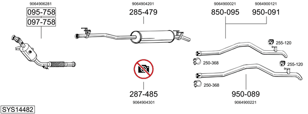 Sistema de gases de escape Mercedes-Benz SPRINTER 3,5-t Bus