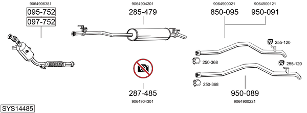 Sistema de gases de escape Mercedes-Benz SPRINTER 3,5-t Platform/Chassis