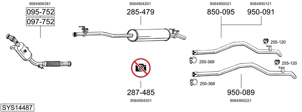 Sistema de gases de escape Mercedes-Benz SPRINTER 3,5-t Van
