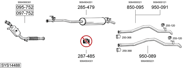 Sistema de gases de escape Mercedes-Benz SPRINTER 3,5-t Van