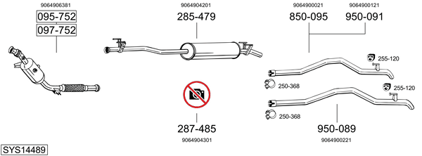 Sistema de gases de escape Mercedes-Benz SPRINTER 3,5-t Platform/Chassis
