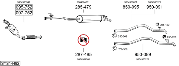 Sistema de gases de escape Mercedes-Benz SPRINTER 3,5-t Van