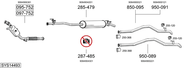 Sistema de gases de escape Mercedes-Benz SPRINTER 3,5-t Platform/Chassis