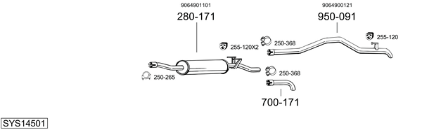 Sistema de gases de escape Mercedes-Benz SPRINTER 3,5-t Bus