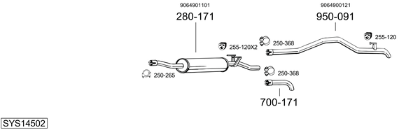 Sistema de gases de escape Mercedes-Benz SPRINTER 3,5-t Bus