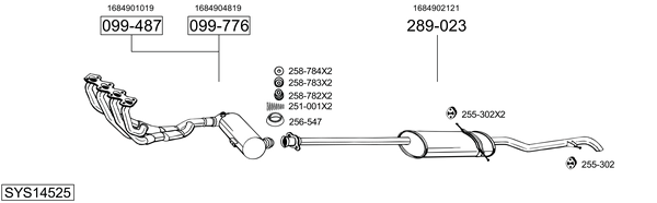Sistema de gases de escape Mercedes-Benz A-CLASS