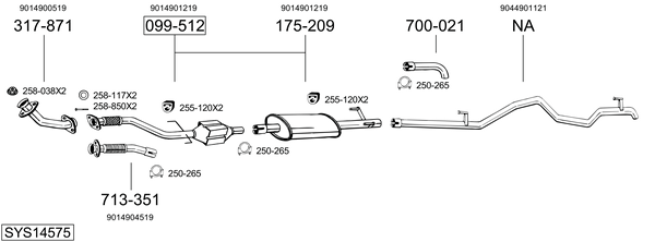 Sistema de gases de escape Mercedes-Benz SPRINTER 4-t Van