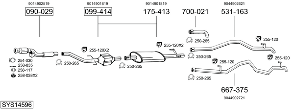 Sistema de gases de escape Mercedes-Benz SPRINTER 4-t Van