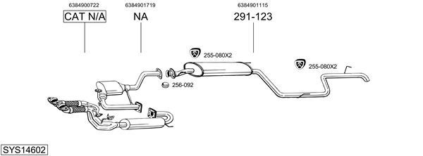 Sistema de gases de escape Mercedes-Benz V-CLASS